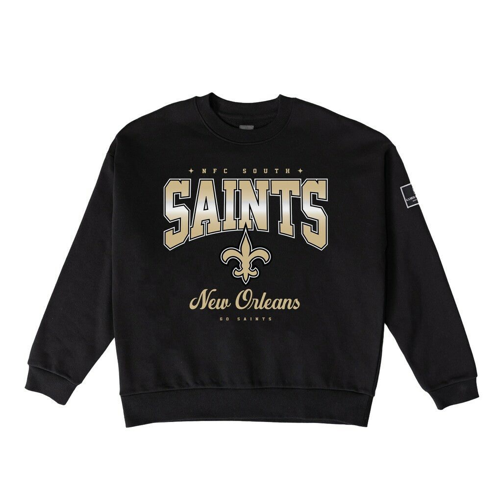 New Orleans Saints Gameday Couture Women's Powerhouse Play Premium Fleece Sweatshirt Black