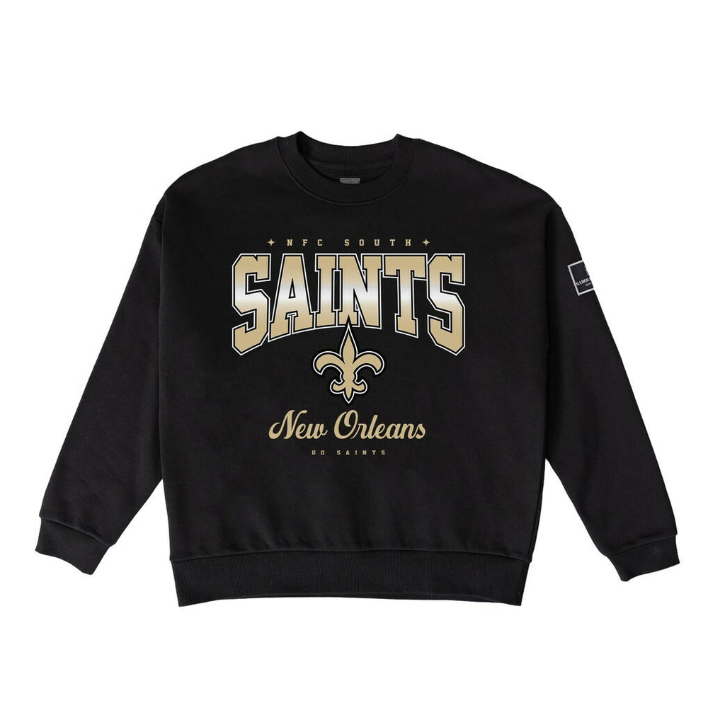 New Orleans Saints Gameday Couture Women's Powerhouse Play Premium Fleece Sweatshirt Black