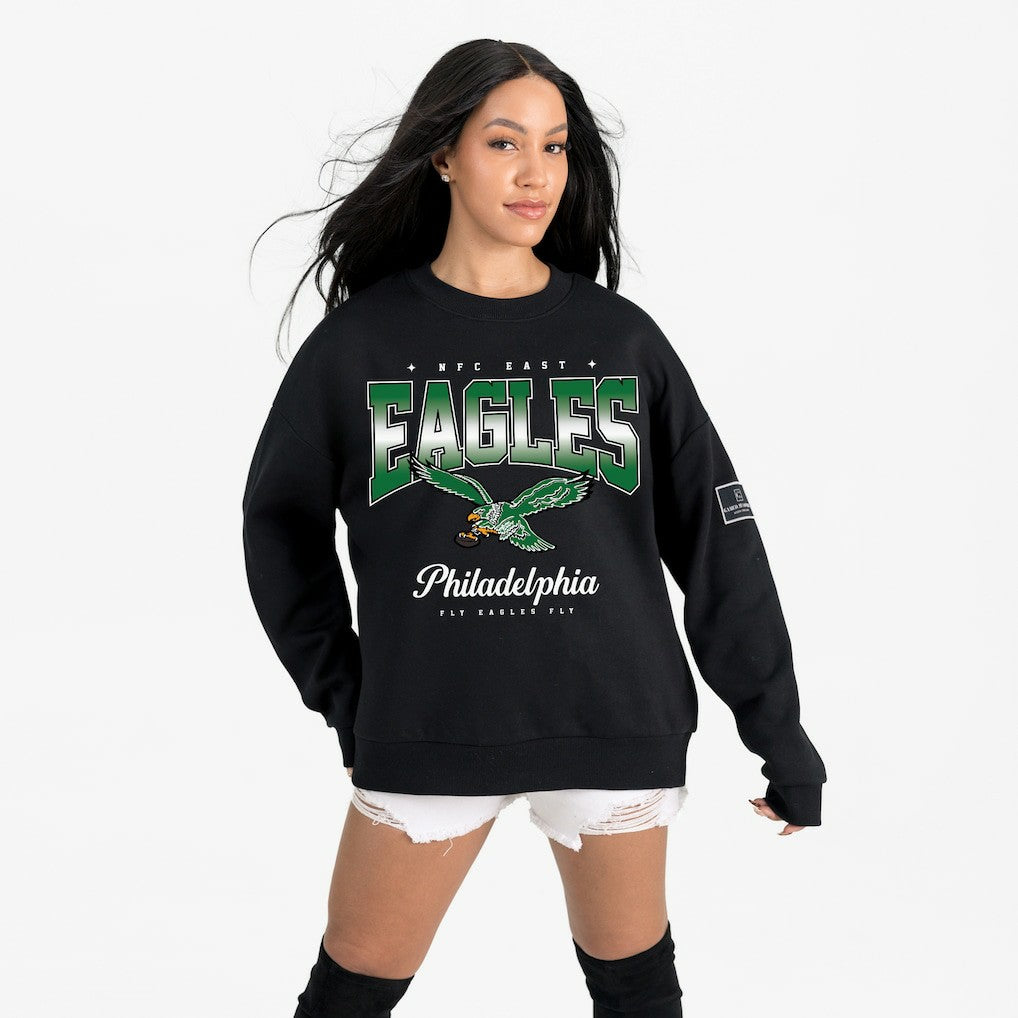Philadelphia Eagles Gameday Couture Women's Powerhouse Play Premium Fleece Sweatshirt Black