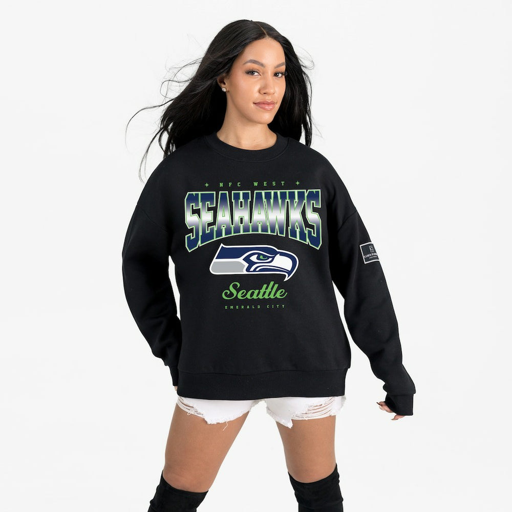 Seattle Seahawks Gameday Couture Women's Powerhouse Play Premium Fleece Sweatshirt Black