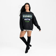 Seattle Seahawks Gameday Couture Women's Powerhouse Play Premium Fleece Sweatshirt Black
