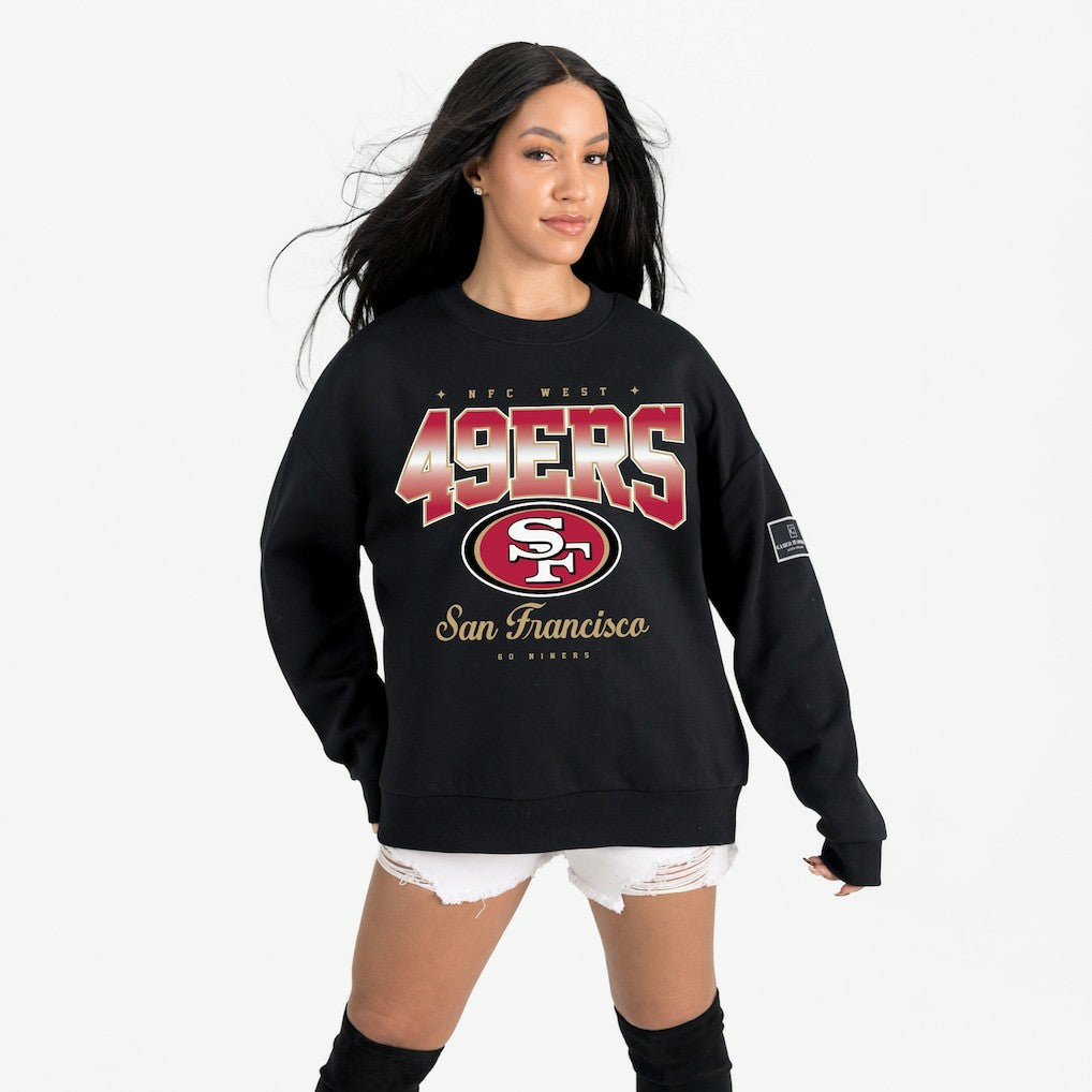 San Francisco 49ers Gameday Couture Women's Powerhouse Play Premium Fleece Sweatshirt Black