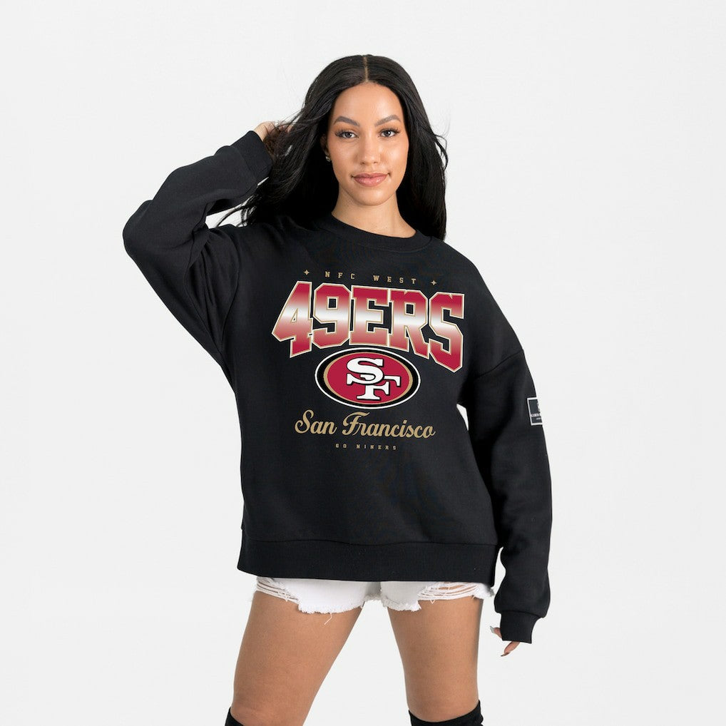 San Francisco 49ers Gameday Couture Women's Powerhouse Play Premium Fleece Sweatshirt Black