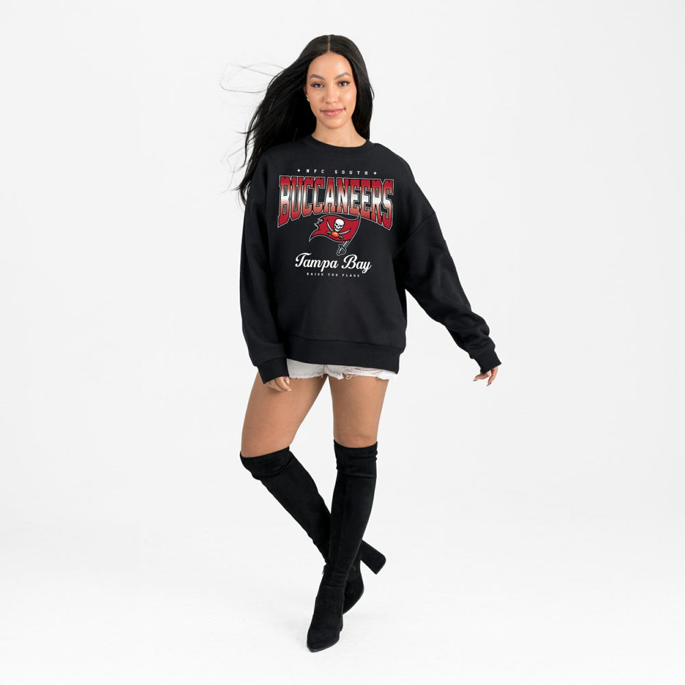 Tampa Bay Buccaneers Gameday Couture Women's Powerhouse Play Premium Fleece Sweatshirt Black