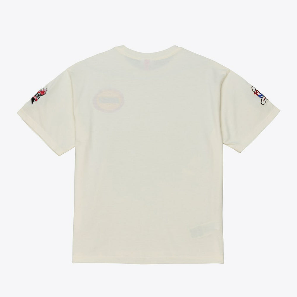 Houston Rockets Hardwood Classics Chainstitch Premium T-Shirt Cream | Mitchell & Ness discount