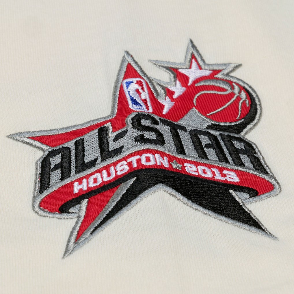 Houston Rockets Hardwood Classics Chainstitch Premium T-Shirt Cream | Mitchell & Ness discount