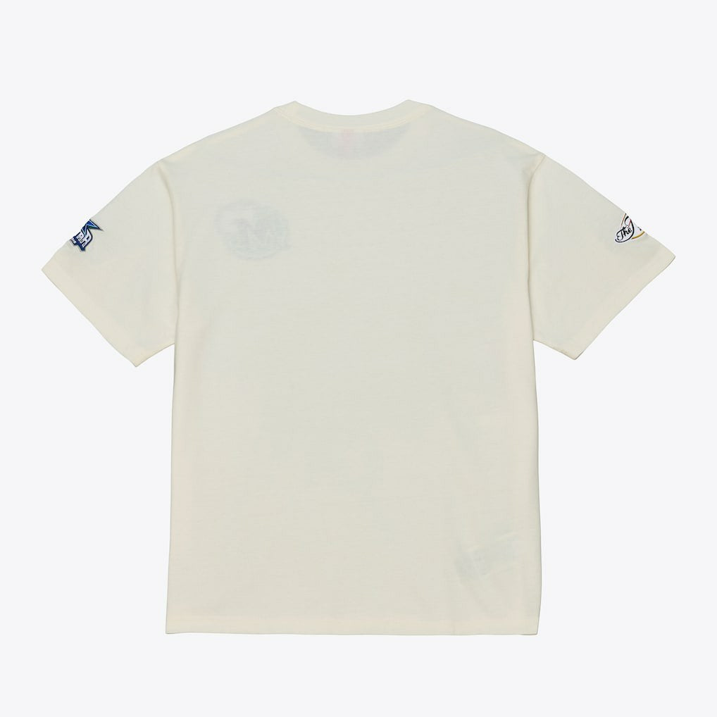 Dallas Mavericks Hardwood Classics Chainstitch Premium T-Shirt for sale Cream | Mitchell & Ness US