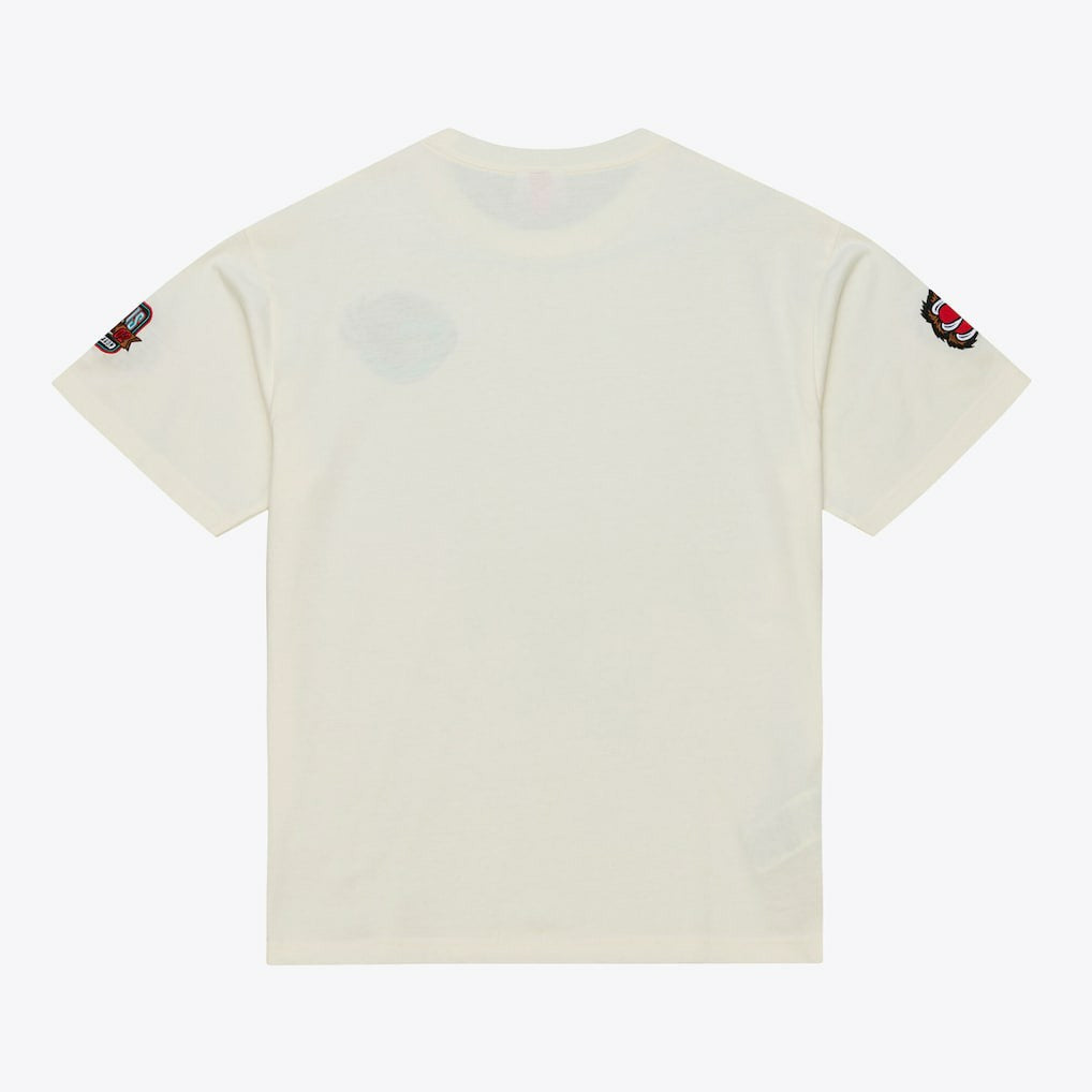 Memphis Grizzlies Hardwood Classics Chainstitch Premium T-Shirt Cream | Mitchell & Ness Near Me