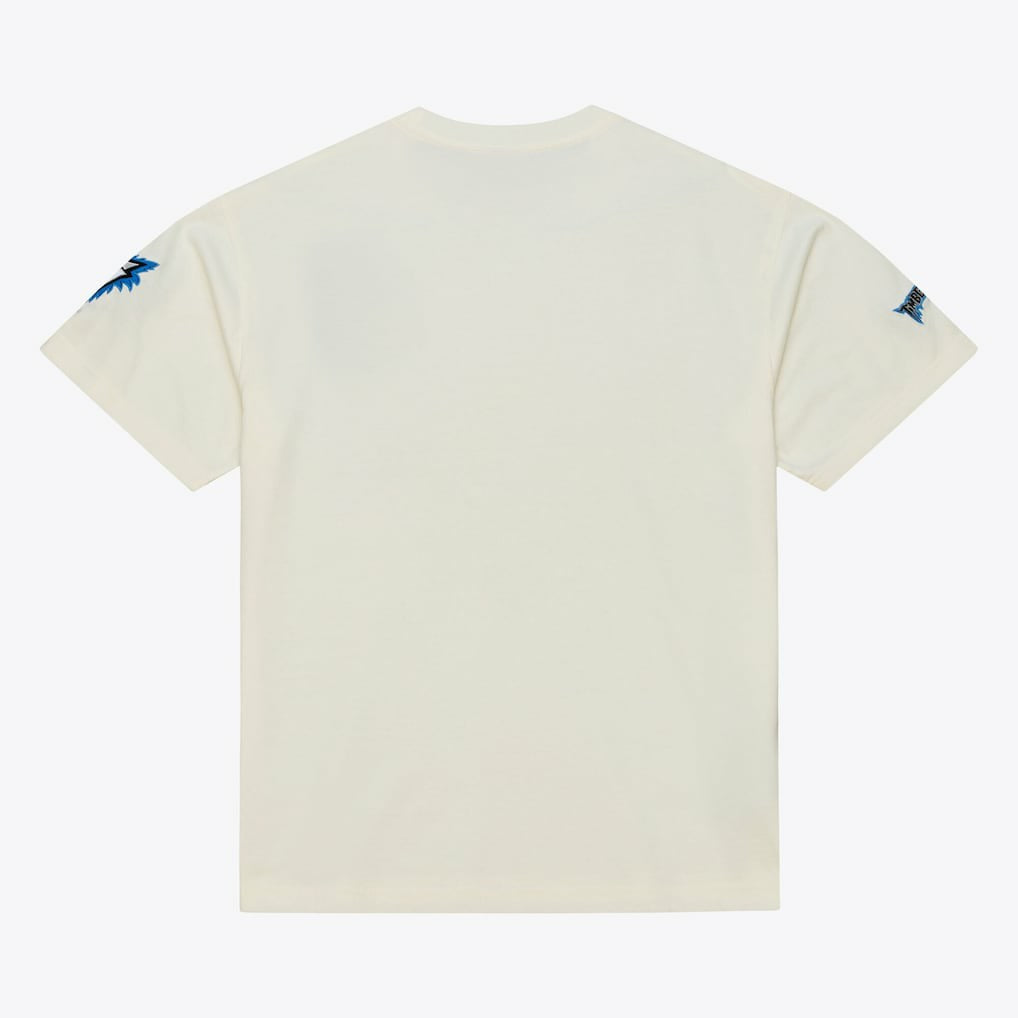 Minnesota Timberwolves Hardwood Classics Chainstitch Premium T-Shirt Cream | Mitchell & Ness for sale