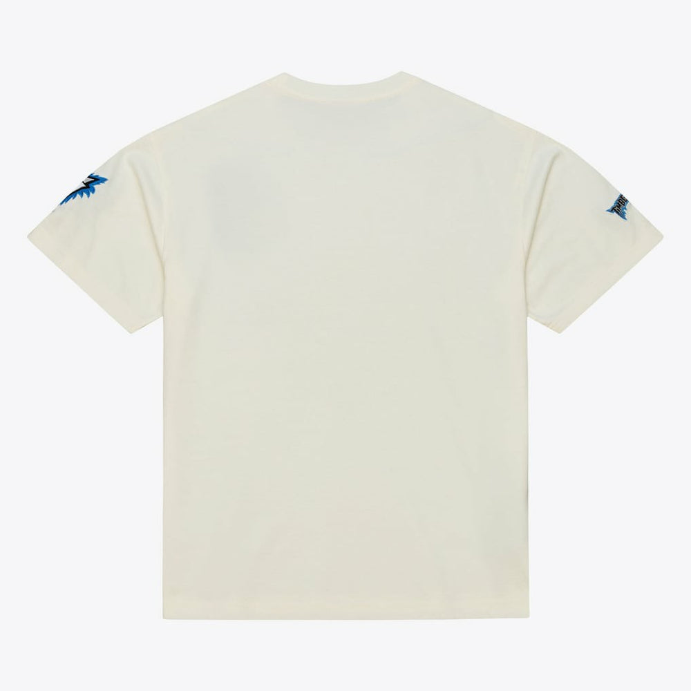 Minnesota Timberwolves Hardwood Classics Chainstitch Premium T-Shirt Cream | Mitchell & Ness for sale