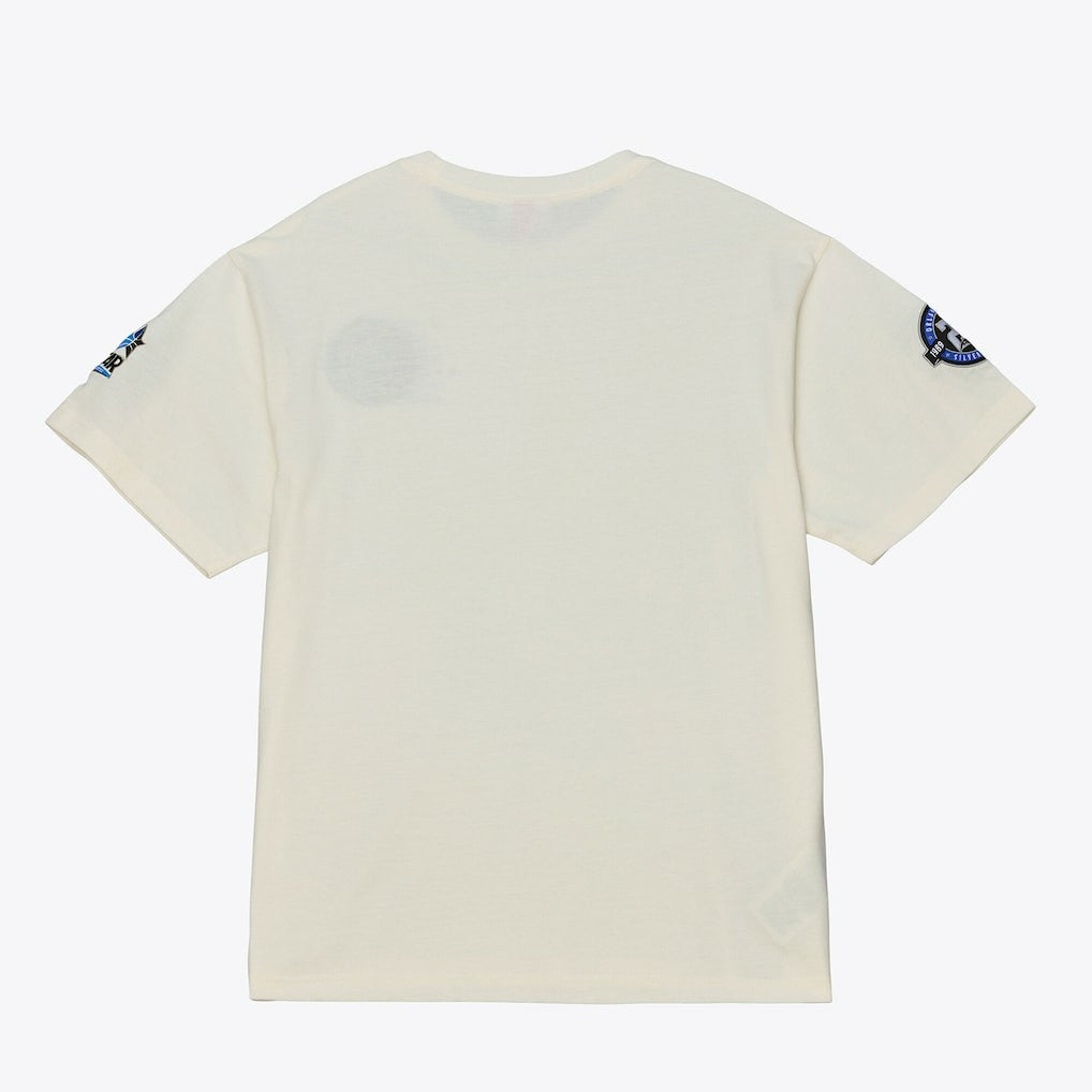 Orlando Magic Hardwood Classics Chainstitch Premium T-Shirt Cream | Mitchell & Ness for sale