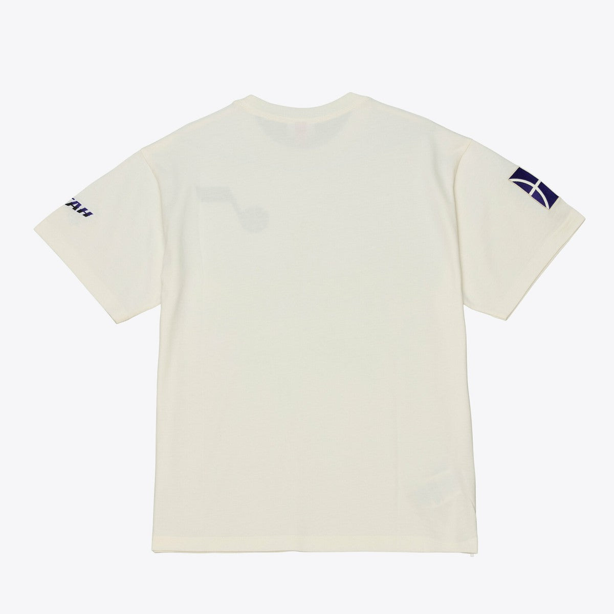Utah Jazz Hardwood Classics Chainstitch Premium T-Shirt Cream | Mitchell & Ness online