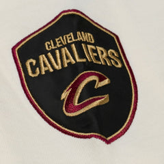 Cleveland Cavaliers Hardwood Classics Chainstitch Premium T-Shirt for sale Cream | Mitchell & Ness discount