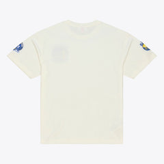 Golden State Warriors Hardwood Classics Chainstitch Premium T-Shirt for sale Cream | Mitchell & Ness
