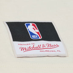 Golden State Warriors Hardwood Classics Chainstitch Premium T-Shirt for sale Cream | Mitchell & Ness