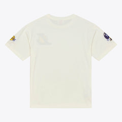 Los Angeles Lakers Hardwood Classics Chainstitch Premium T-Shirt Cream | Mitchell & Ness discount
