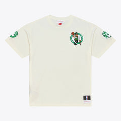 Boston Celtics Hardwood Classics Chainstitch Premium T-Shirt Cream | Mitchell & Ness online