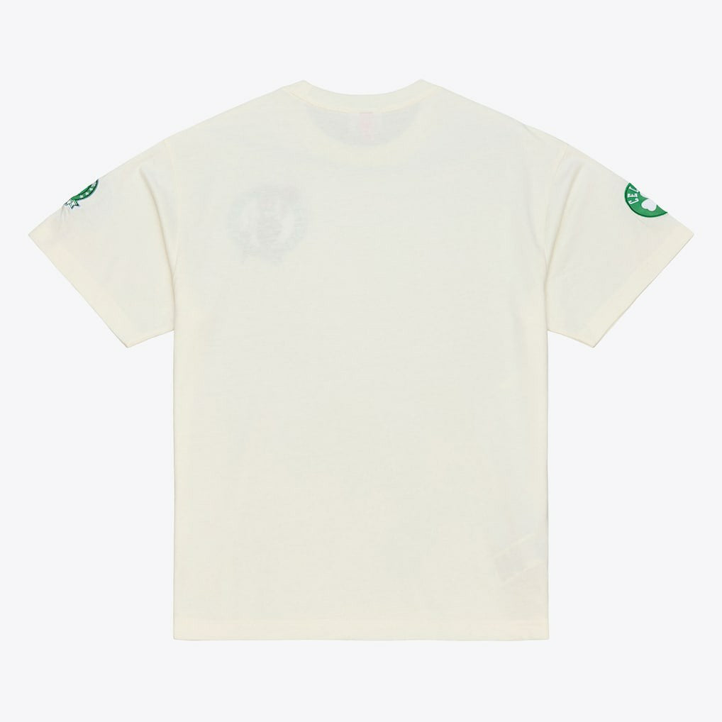Boston Celtics Hardwood Classics Chainstitch Premium T-Shirt Cream | Mitchell & Ness online