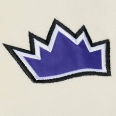 Sacramento Kings Hardwood Classics Chainstitch Premium Fleece Hoodie Cream | Mitchell & Ness discount