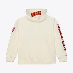 Houston Rockets Hardwood Classics Chainstitch Premium Fleece Hoodie Cream | Mitchell & Ness online