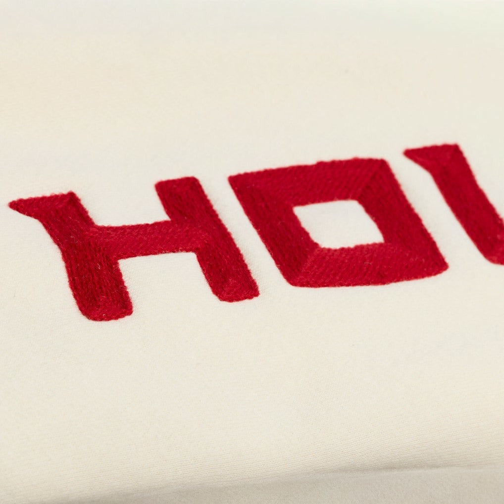 Houston Rockets Hardwood Classics Chainstitch Premium Fleece Hoodie Cream | Mitchell & Ness online
