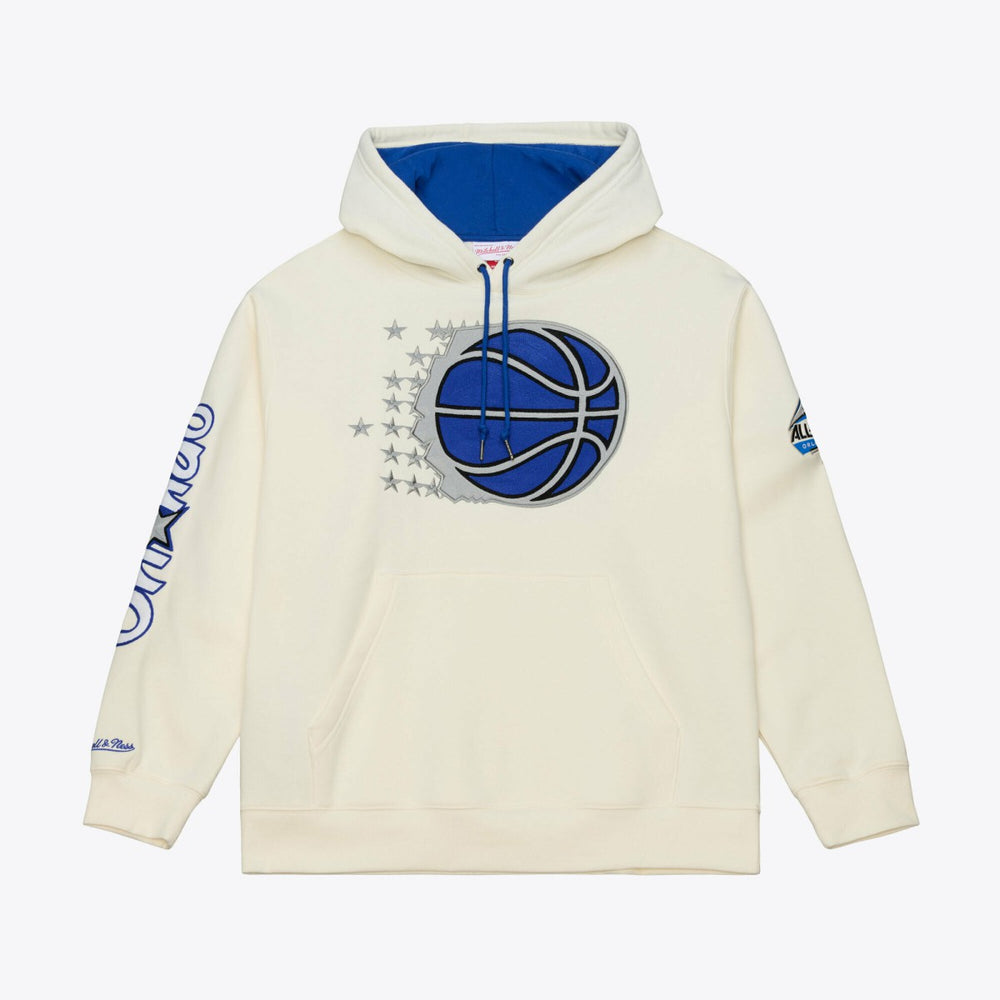 Orlando Magic Hardwood Classics Chainstitch Premium Fleece Hoodie Cream | Mitchell & Ness