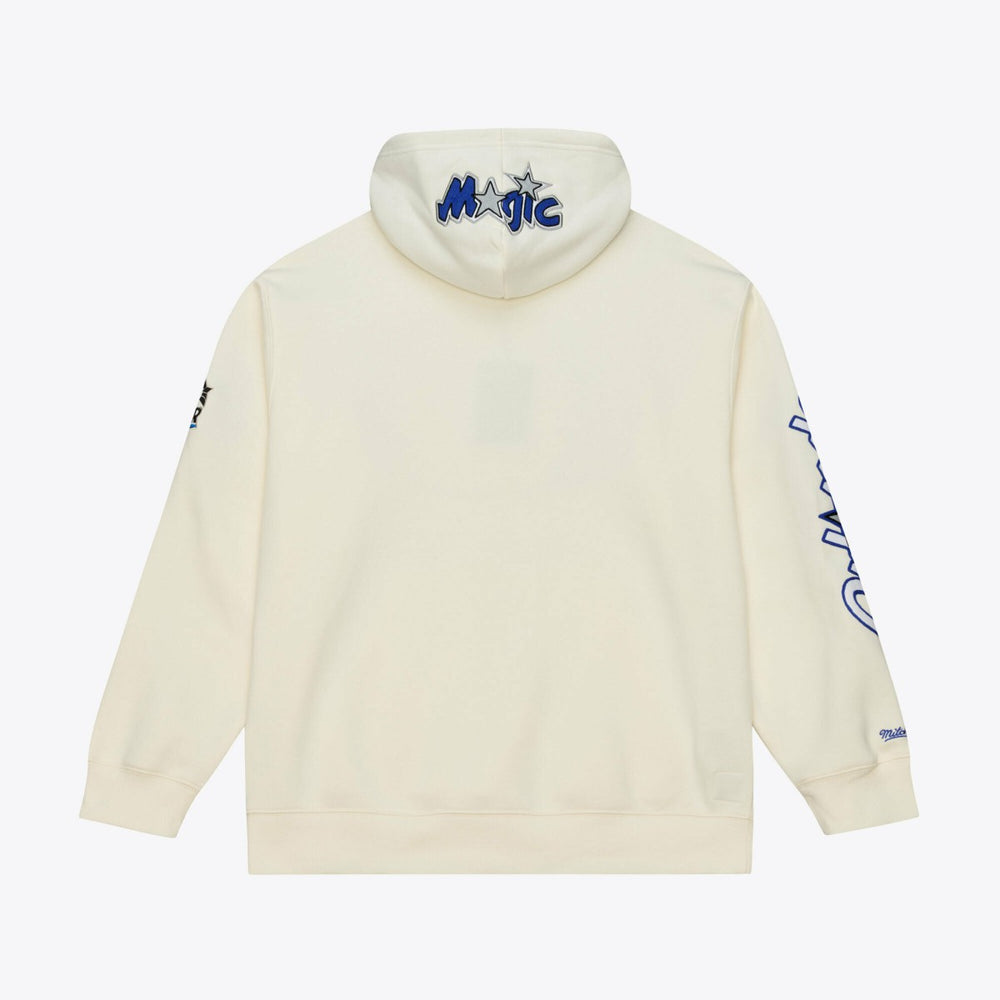 Orlando Magic Hardwood Classics Chainstitch Premium Fleece Hoodie Cream | Mitchell & Ness