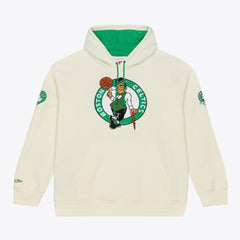 Boston Celtics Hardwood Classics Chainstitch Premium Fleece Hoodie Cream | Mitchell & Ness online