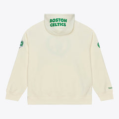 Boston Celtics Hardwood Classics Chainstitch Premium Fleece Hoodie Cream | Mitchell & Ness online