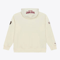 Cleveland Cavaliers Hardwood Classics Chainstitch Premium Fleece Hoodie for sale Cream | Mitchell & Ness US
