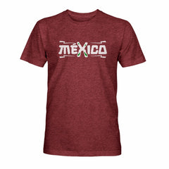 Mexico National Team 1863FC Athletic Wordmark Vintage Tri-Blend T-Shirt Maroon