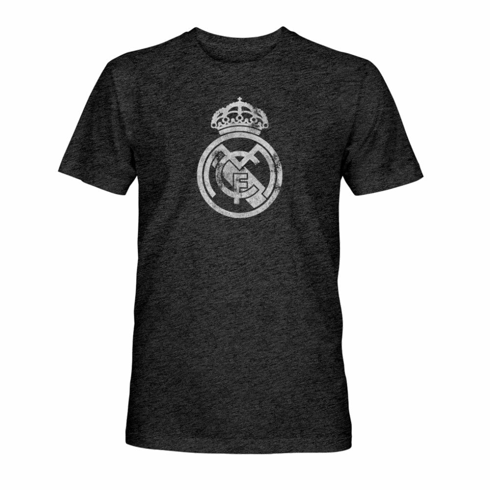Real Madrid 1863FC Mono Badge Vintage Tri-Blend T-Shirt Black