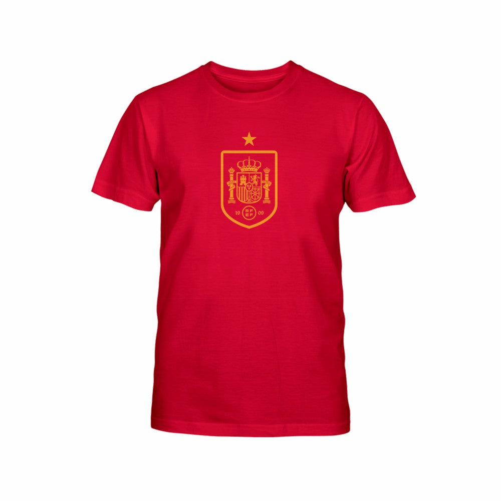 Spain National Team 1863FC Youth Mono Badge T-Shirt Maroon