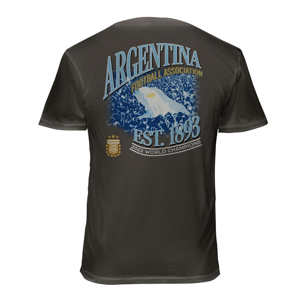 Argentina National Team 1863FC Wordmark Cotton T-Shirt Gray