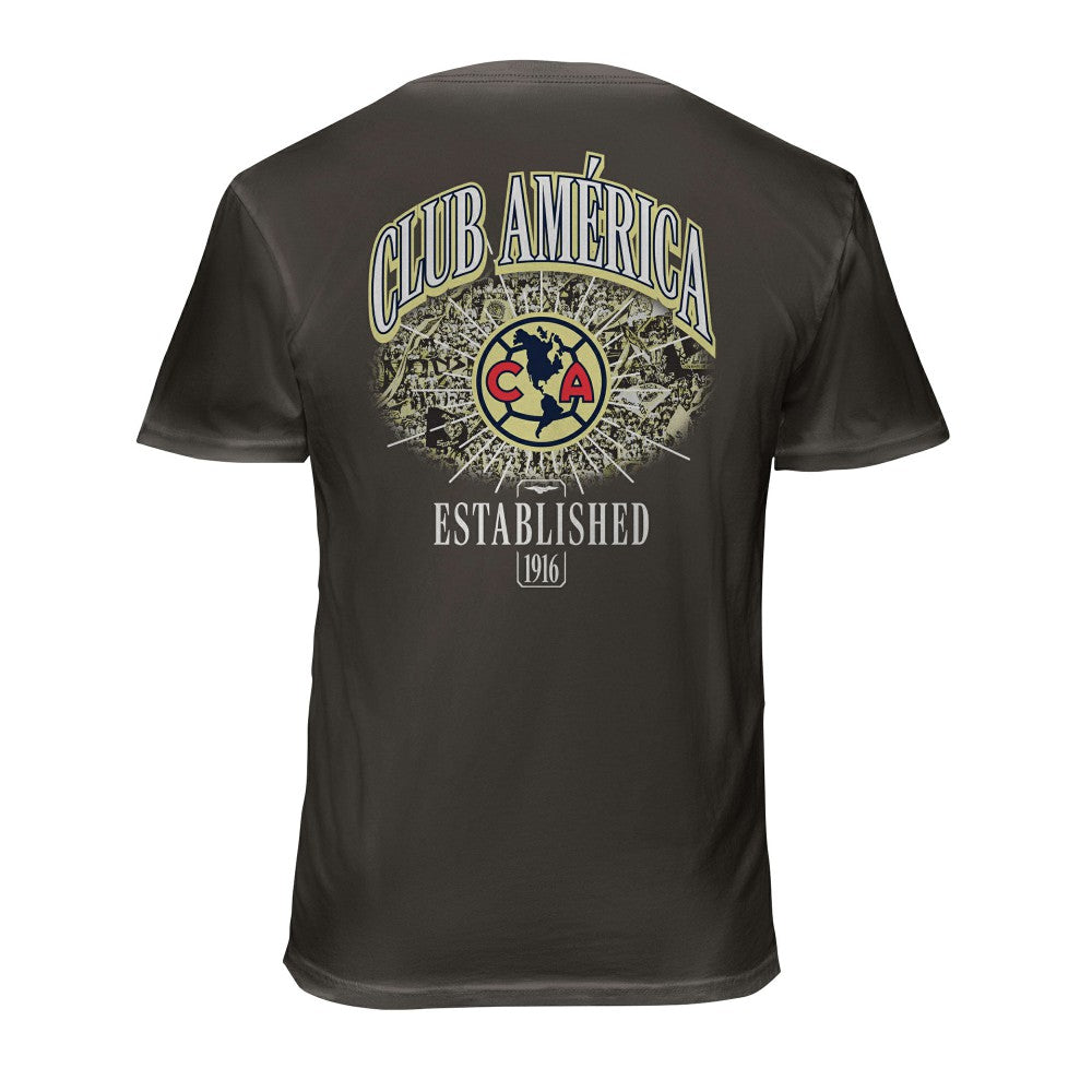 Club America 1863FC Wordmark Cotton T-Shirt Gray