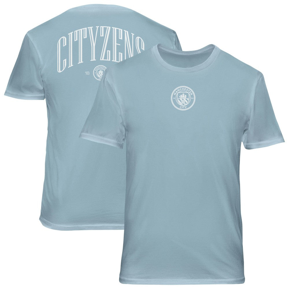 Manchester City 1863FC Back Wordmark Soft Wash T-Shirt Light Blue