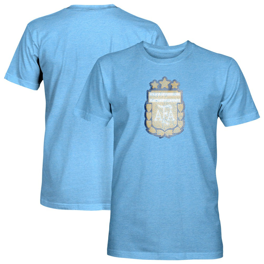Argentina National Team 1863FC Color Badge Tri-Blend T-Shirt Light Blue
