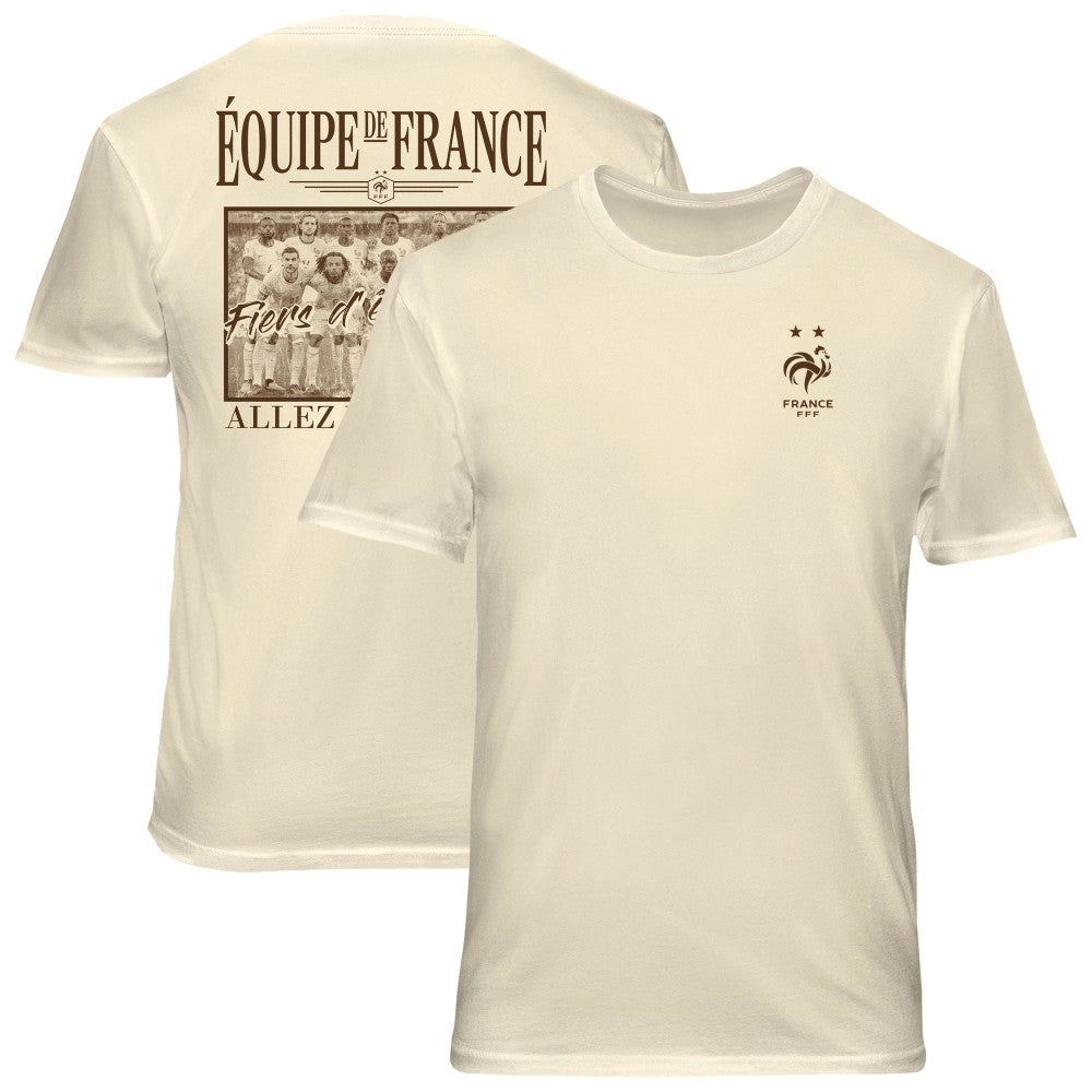 France National Team 1863FC Vintage Soft Wash T-Shirt Cream
