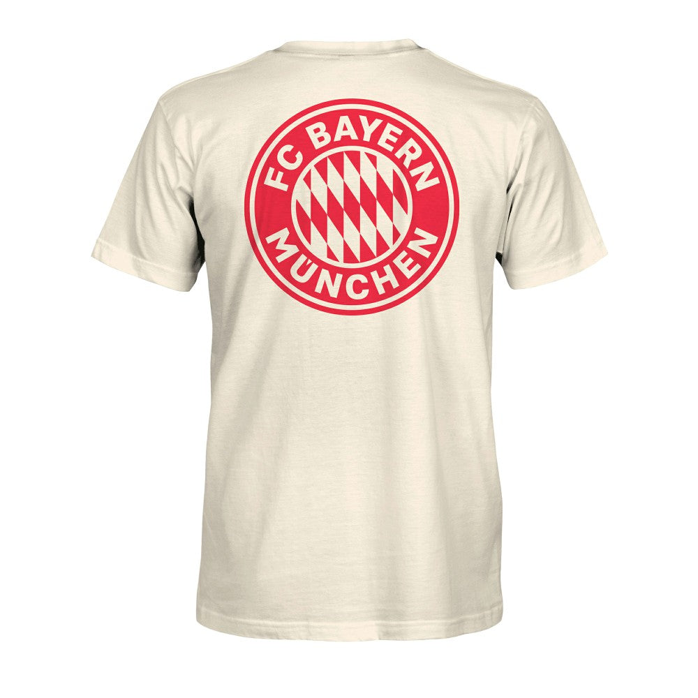 Bayern Munich 1863FC Big Logo Heavyweight T-Shirt Cream