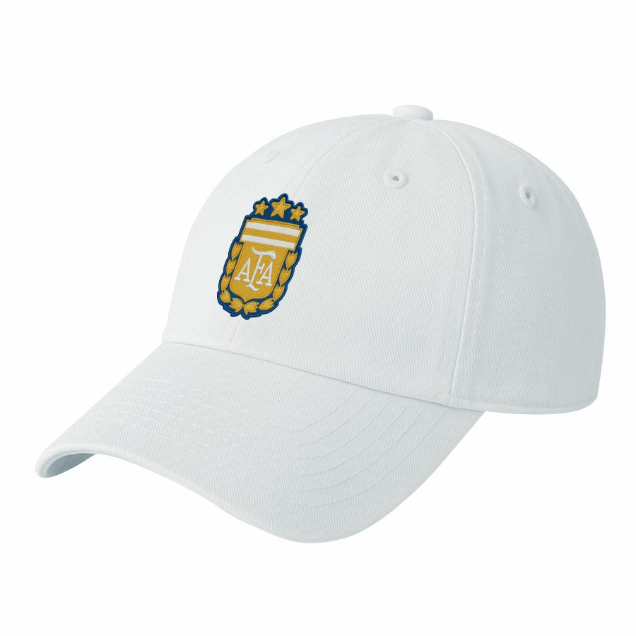 Argentina National Team 1863FC Retro Badge Crew Adjustable Hat White