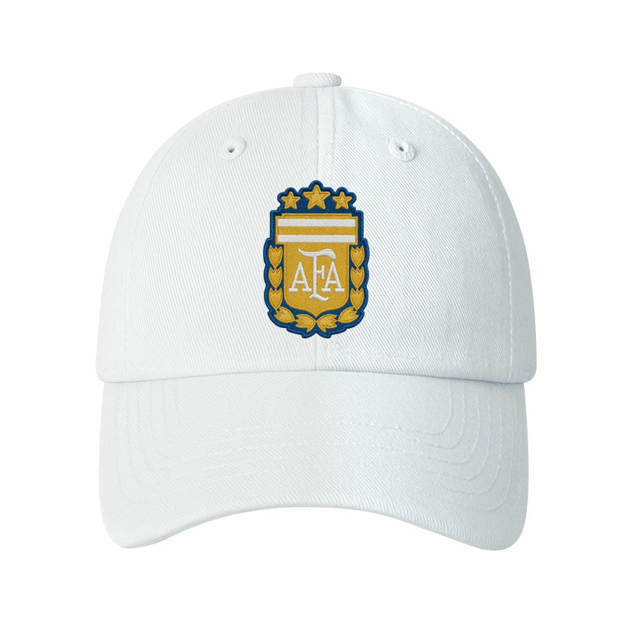 Argentina National Team 1863FC Retro Badge Crew Adjustable Hat White