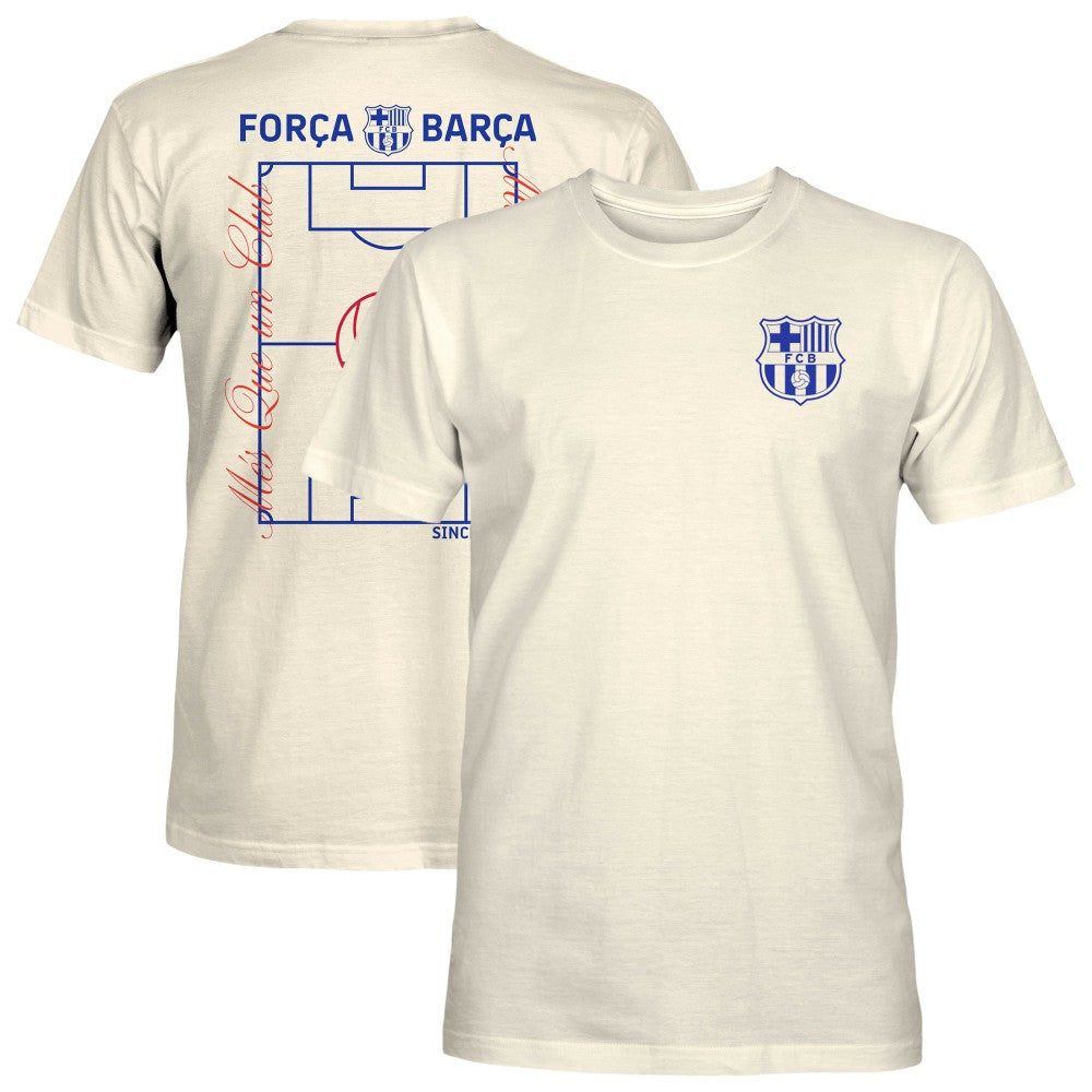 Barcelona 1863FC Own the Pitch Heavyweight T-Shirt Cream