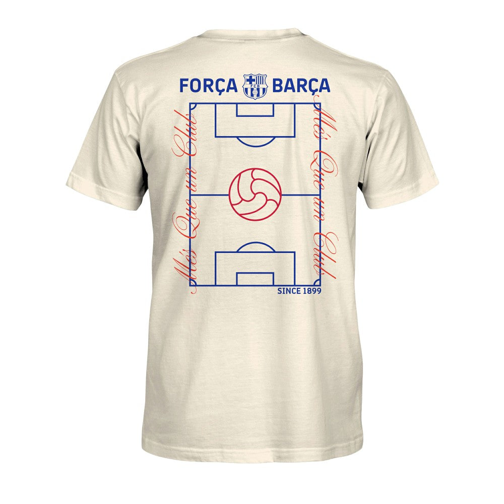 Barcelona 1863FC Own the Pitch Heavyweight T-Shirt Cream