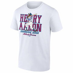 Hank Aaron Atlanta Braves Cooperstown Player T-Shirt - White - MLB Discount