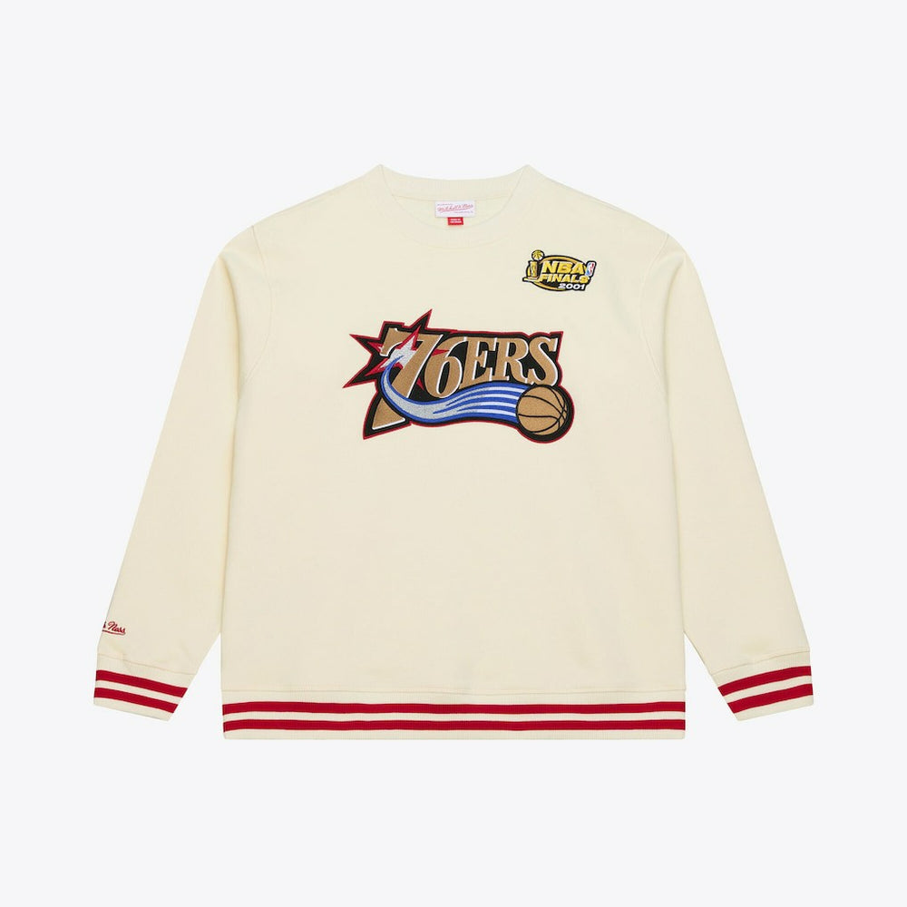 Philadelphia 76ers Hardwood Classics 76 Originals Collection Sweatshirt Cream | Mitchell & Ness Lifestyle