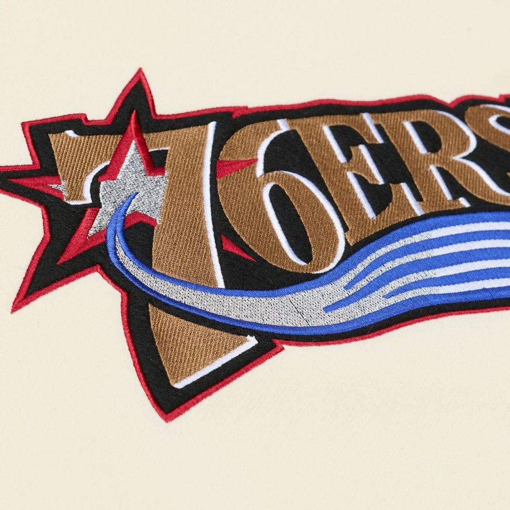 Philadelphia 76ers Hardwood Classics 76 Originals Collection Sweatshirt Cream | Mitchell & Ness Lifestyle