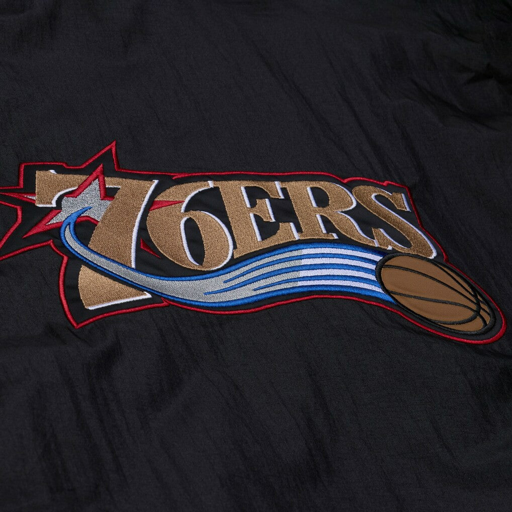 Philadelphia 76ers Hardwood Classics 76 Originals Collection Fushion Full-Snap Hoodie Jacket Black | Mitchell & Ness for sale