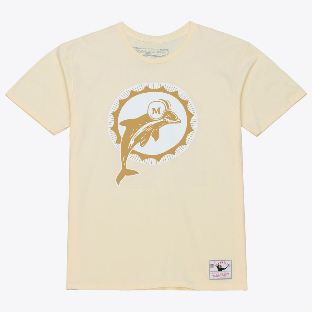 Mitchell & Ness Dan Marino Miami Dolphins Sandman Name & Number T-Shirt Cream