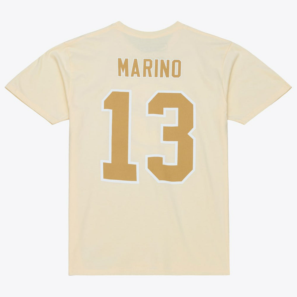 Mitchell & Ness Dan Marino Miami Dolphins Sandman Name & Number T-Shirt Cream