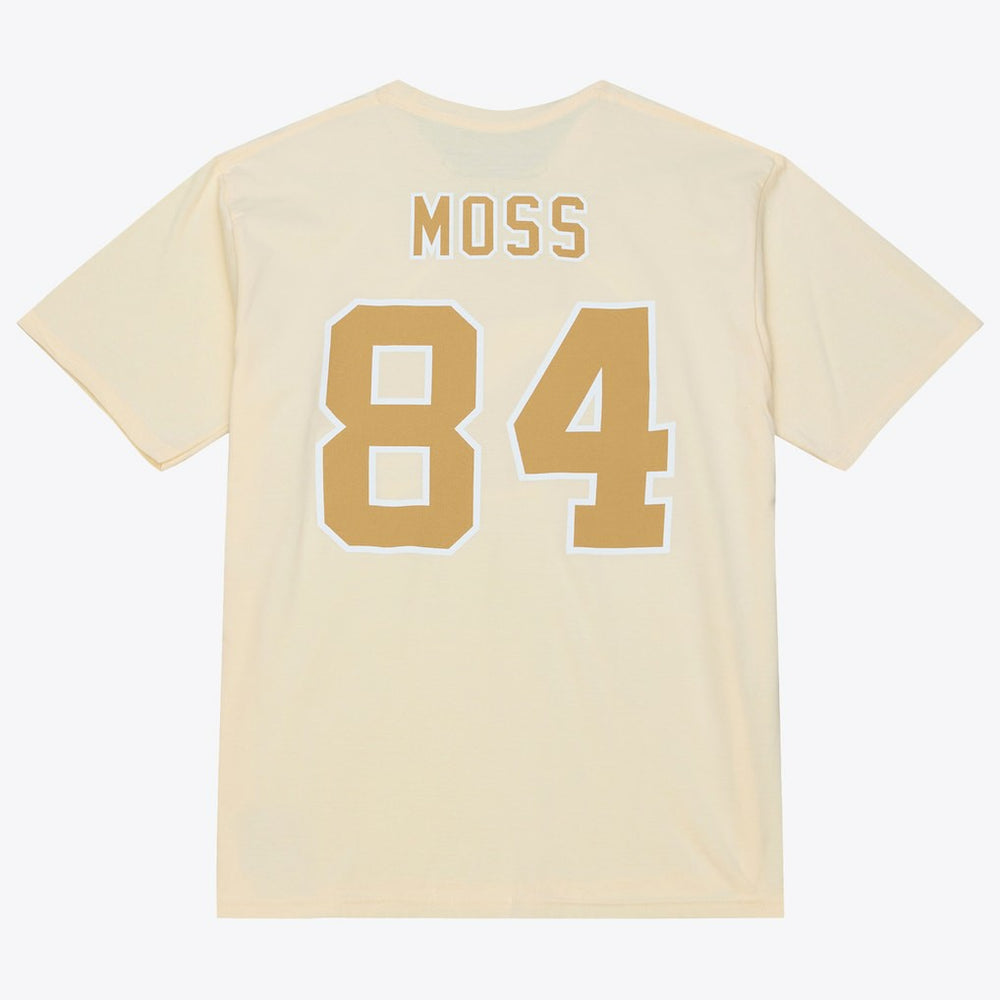 Mitchell & Ness Randy Moss Minnesota Vikings Sandman Name & Number T-Shirt Cream